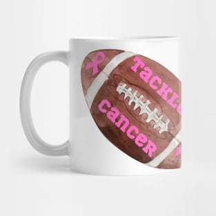 Tackle Cancer football design Mug